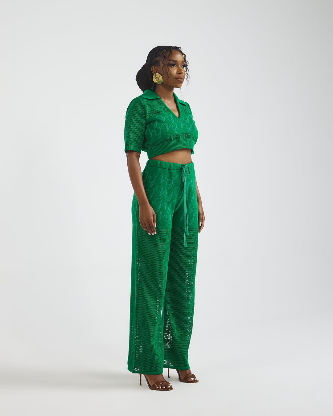 Malondie Summer Knitted Rich Green Pants