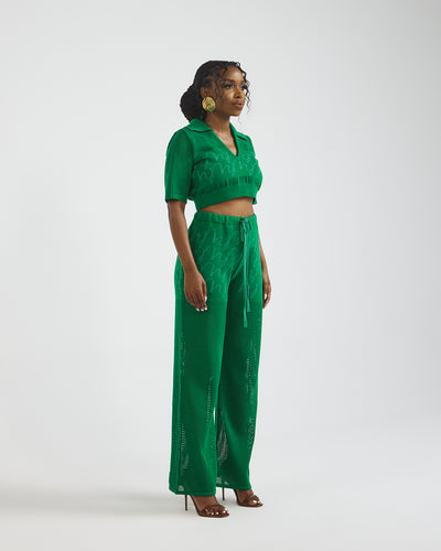 Malondie Summer Knitted Rich Green Pants