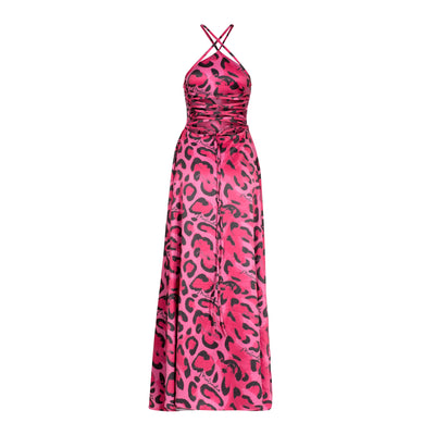 Pink Safari Summer Maxi Dress