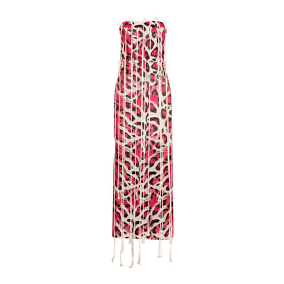 Pink Safari Woven Pencil Dress