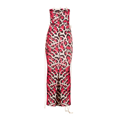Pink Safari Woven Pencil Dress