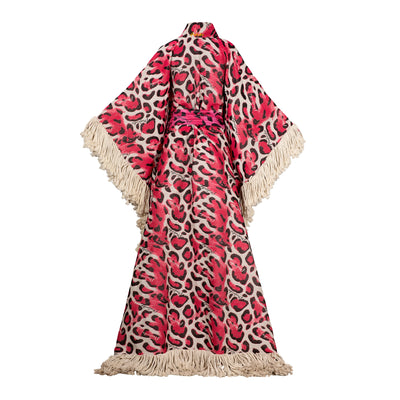 Pink Safari Woven Kimono