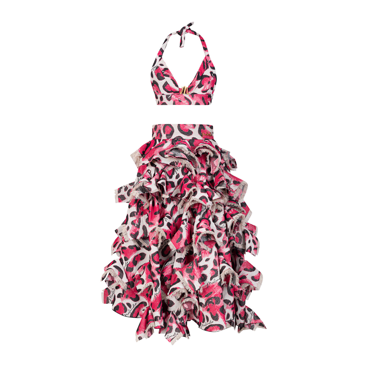 Malondie Pink Safari Bralette Top