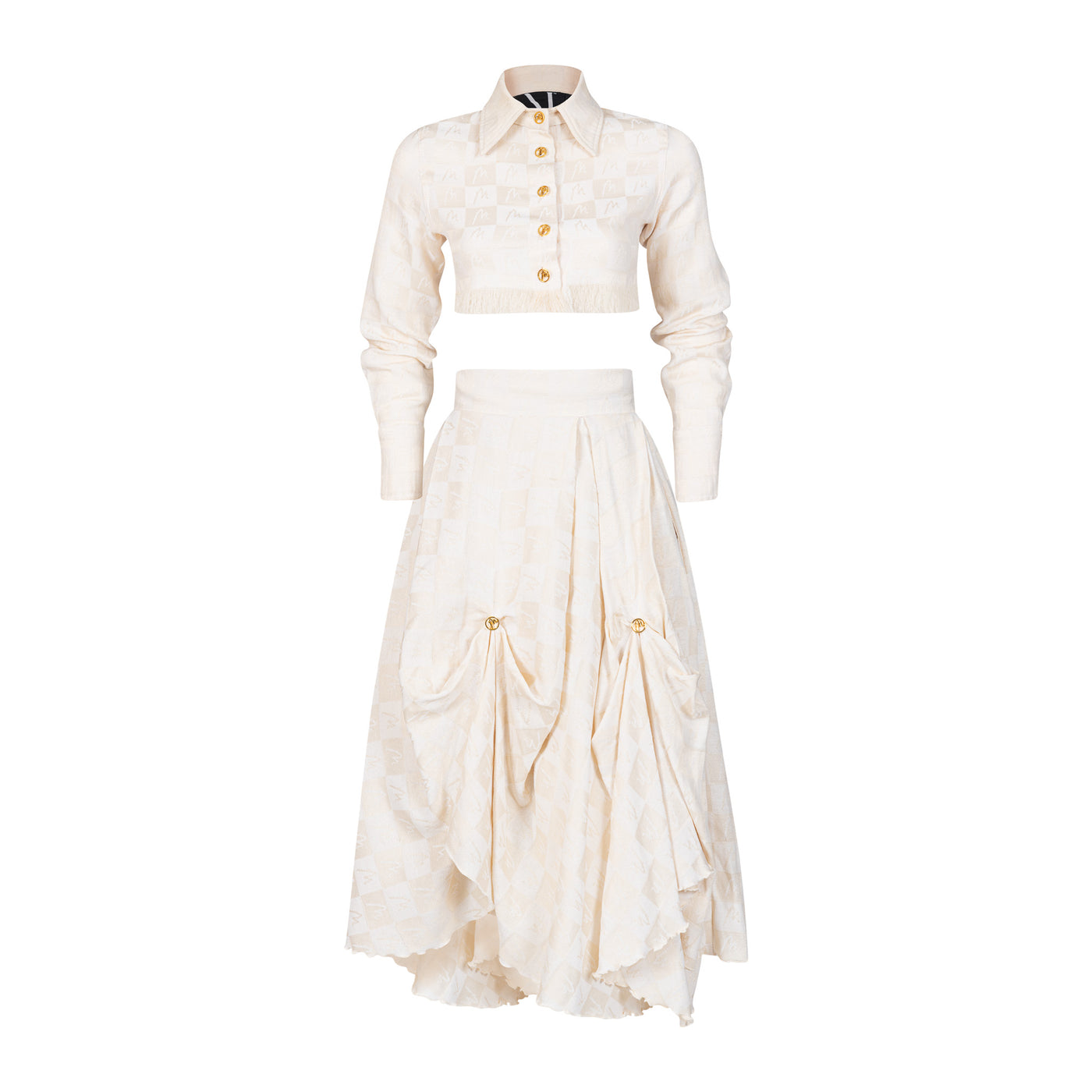 Malondie MWoven Crop Shirt