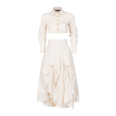 Malondie MWoven Crop Shirt