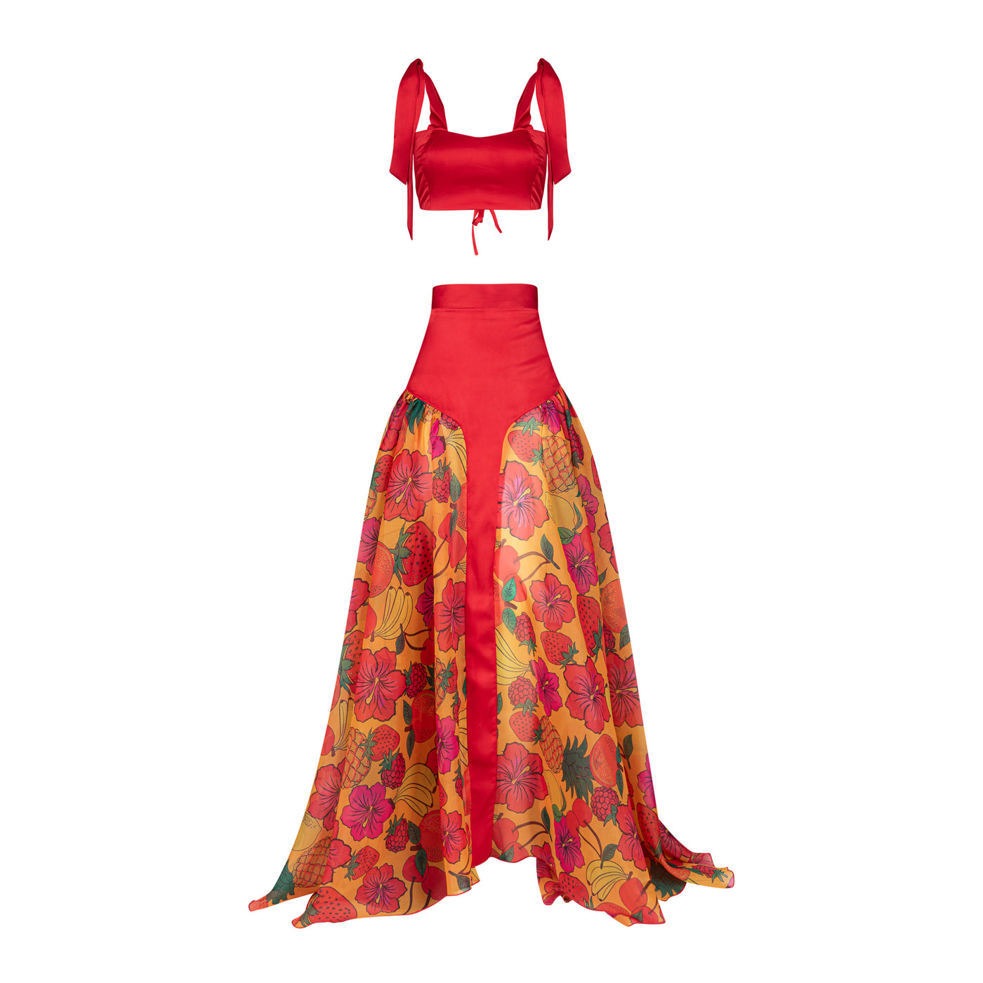 Malondie Solid Fruits Crop Top