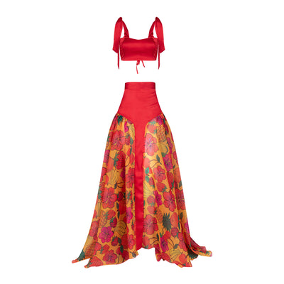 Malondie Solid Fruits Crop Top