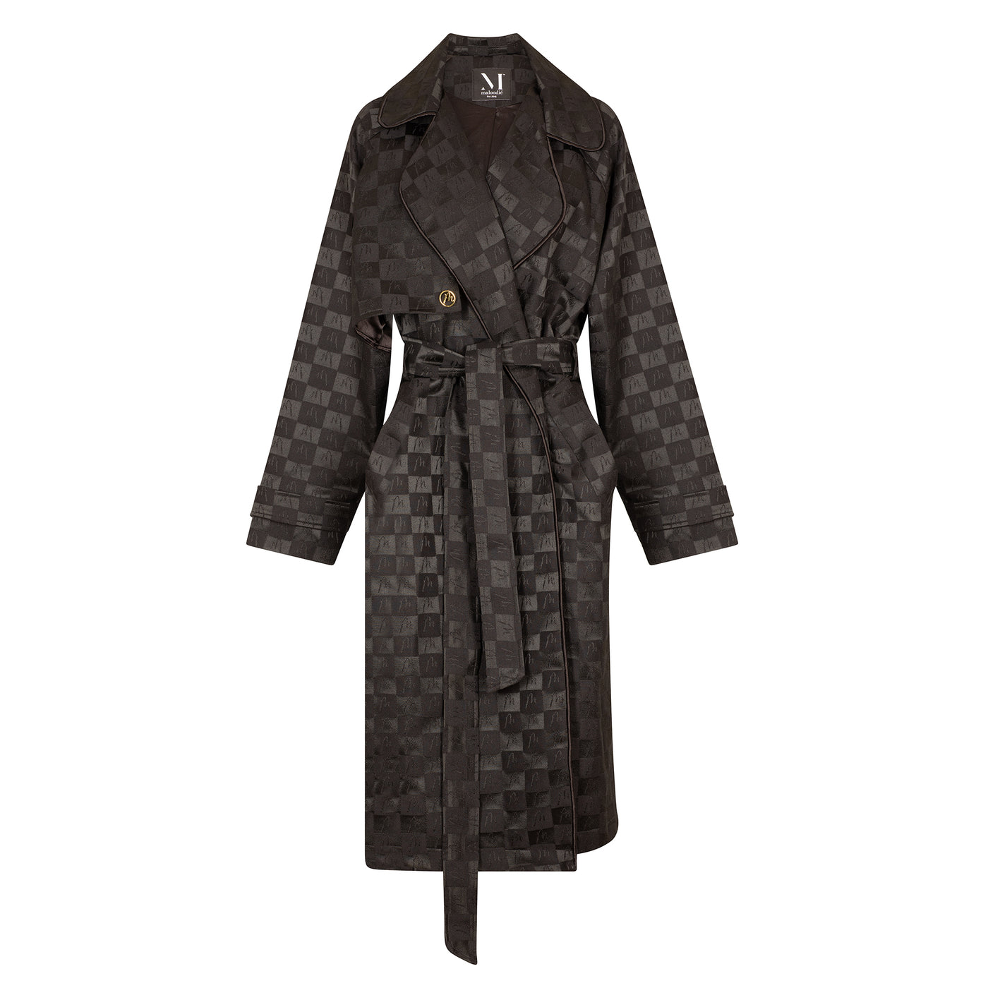 Malondie Jacquard Woven Long Coat