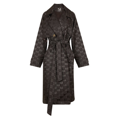 Malondie Jacquard Woven Long Coat