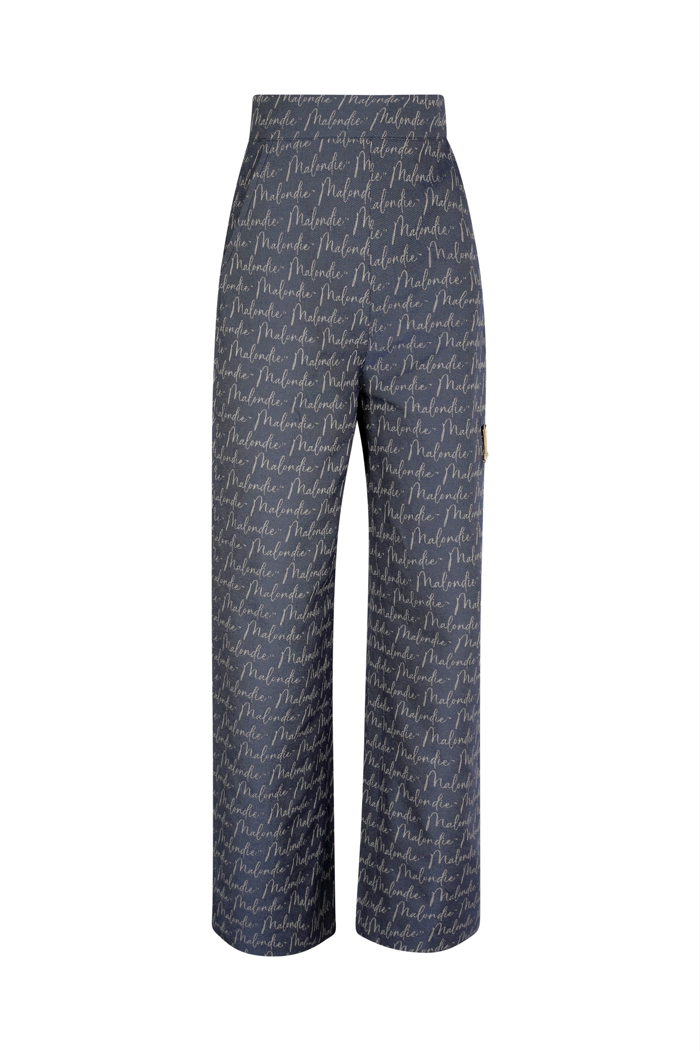 Malondie Woven Denim Wideleg Pants